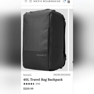 Black Men's Travel Backpack